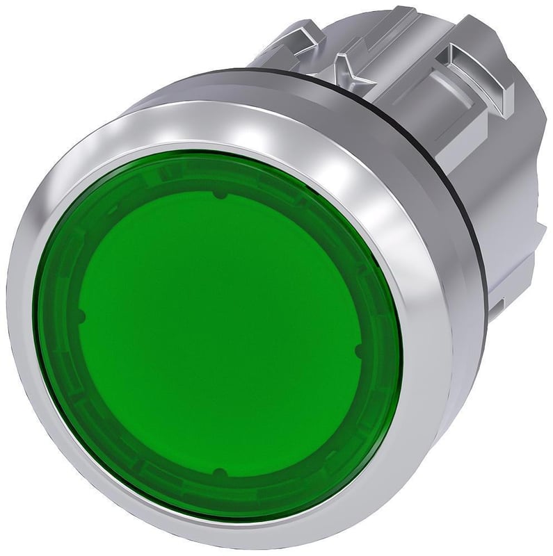 Sisu Button Siemens SIRIUS 3SU10510AB400AA0 Illuminated Pushbutton, 22 mm, Green ...