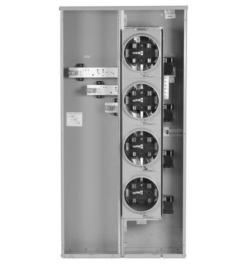 GE Mini Mod III TMM4312R 3-Socket 3-Wire Modular Metering Socket, 120 ...