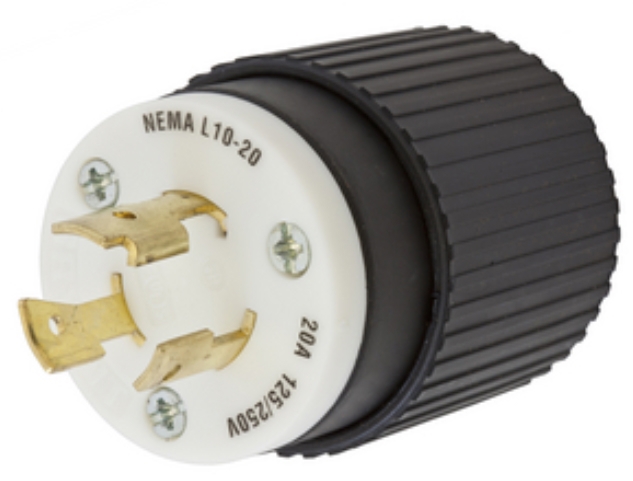Locking Devices, Twist-Lock®, Industrial, Male Plug, 20A 125/250V, 3 ...