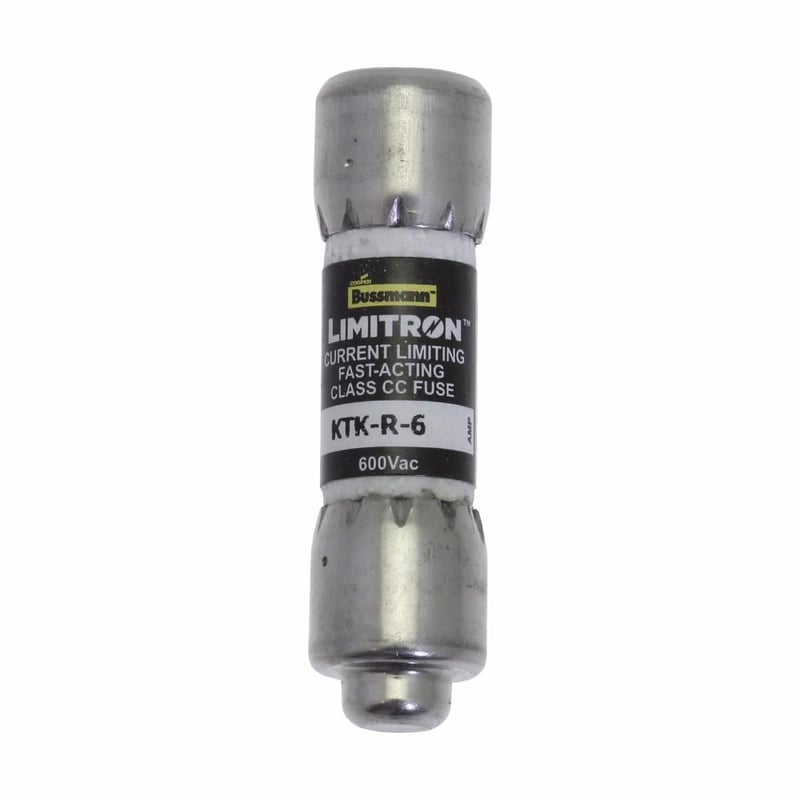 Bussmann Limitron™ KTK-R-6 Current Limiting Fast Acting Fuse, 6 A, 600 ...