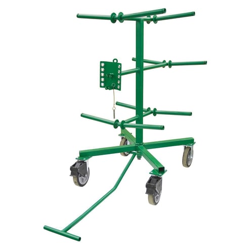 Greenlee® 910 Wire Dispenser Assembly, (10) 2500 ft Spool Up to 18