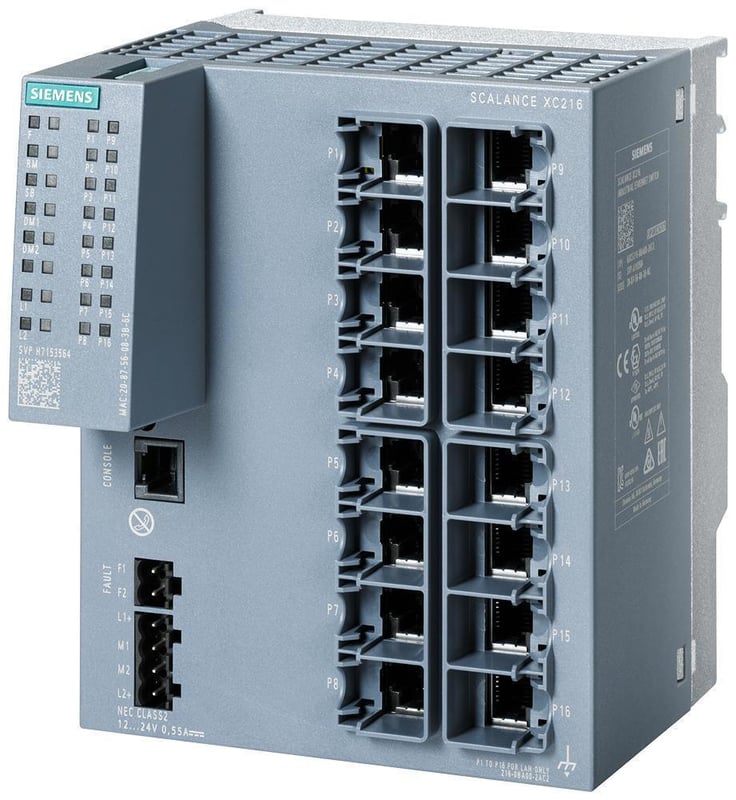 Siemens SIMATIC 6GK52160BA002AC2 SCALANCE XC216 Manageable Layer